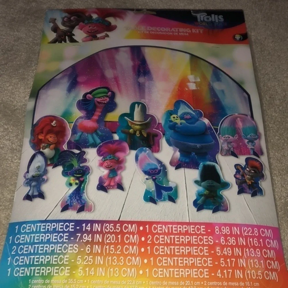Trolls World Tour Birthday Party Table Decorating Kit‎ New